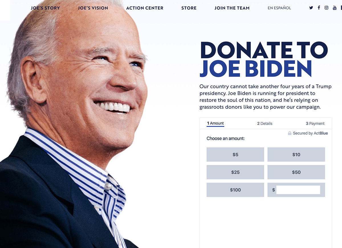 Joe Biden, 2020 Democractic Primary